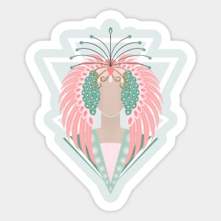 Art Deco rising phoenix Sticker